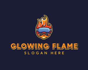 Blazing VR Guy logo design