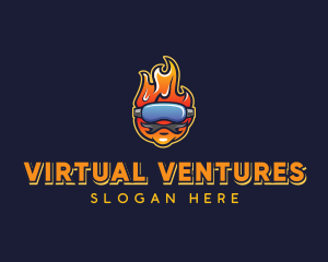 Blazing VR Guy logo design