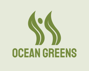 Seaweed - Vegan Health Plant logo design