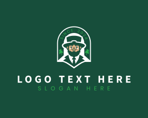 Suit - Irish Leprechaun Folklore logo design