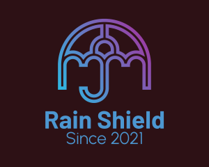Umbrella - Gradient Weather Umbrella logo design