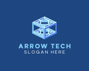 Tech Cube Structure logo design