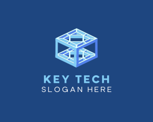 Tech Cube Structure logo design