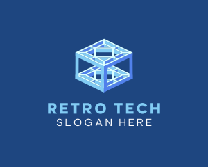 Tech Cube Structure logo design