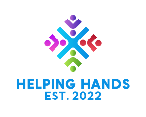 Volunteering - Colorful Charity Foundation logo design