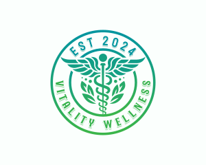 Caduceus Wellness Healthcare logo design