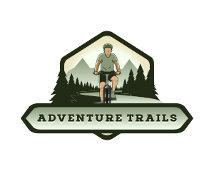 Biking Mountain Adventure logo design