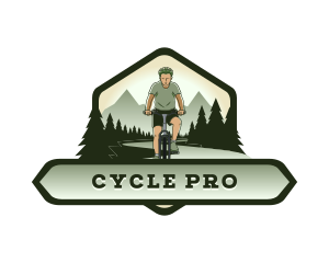 Biking Mountain Adventure logo design