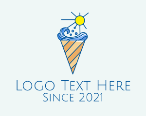 Ocean - Summer Ice Cream logo design