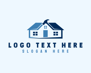 Hammer - Roofing Hammer Carpentry logo design