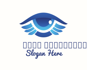 Optometrist - Blue Eye Wings logo design