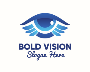 Blue Eye Wings  logo design