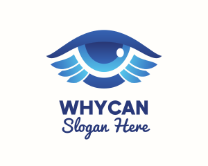 Optometry - Blue Eye Wings logo design