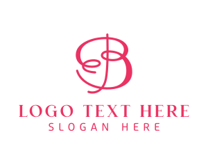 Ribbon - Cursive Style Letter B logo design