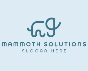 Mammoth - Animal Cute Elephant logo design