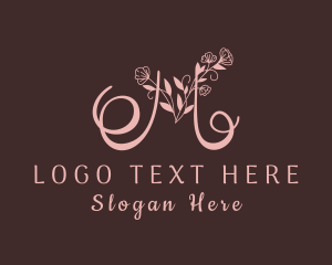 Orchid - Flower Styling Letter M logo design
