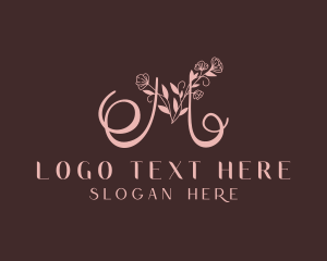 Flower Styling Letter M  Logo