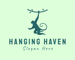 Hanging - Hanging Jungle Monkey logo design