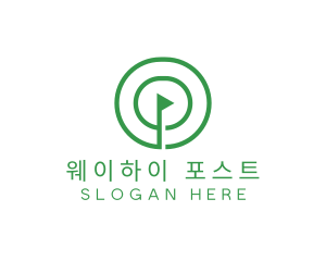 Flag Pole Golf logo design