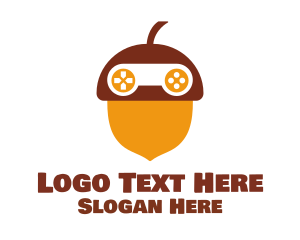 Nut - Acorn Game Controller logo design