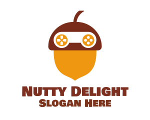 Hazelnut - Acorn Game Controller logo design