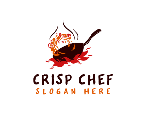 Stir Frying Pan logo design