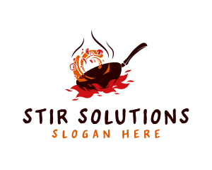 Stir - Stir Frying Pan logo design