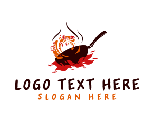 Restaurant - Stir Frying Pan logo design