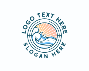 Coast - Waves Ocean Surfing logo design