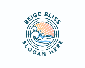 Waves Ocean Surfing Logo