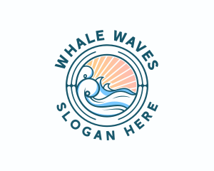 Waves Ocean Surfing logo design