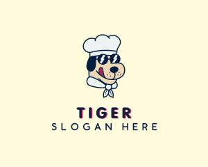 Sunglasses Chef Dog Logo