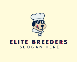 Sunglasses Chef Dog logo design