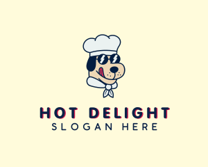 Sunglasses Chef Dog logo design