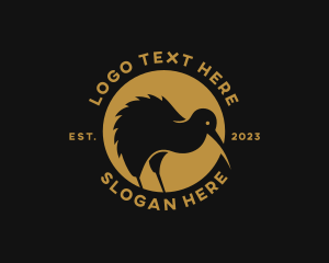 Negative Space - Kiwi Bird Aviary logo design