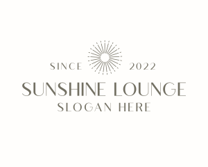 Sun Resort Wordmark logo design