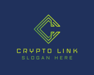 Crypto Fintech Currency logo design