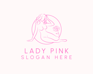 Pink Woman Body  logo design