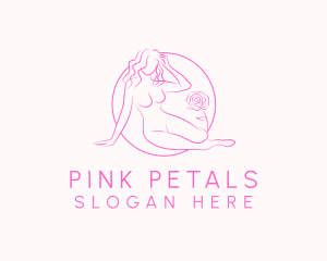 Pink Woman Body  logo design