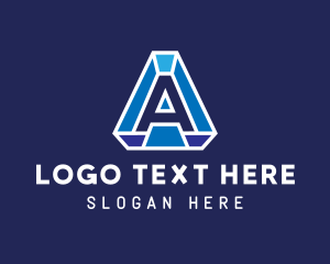 Blueprint - Company Letter A logo design