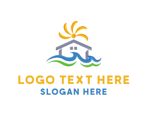 Travel - House Wave Vacation logo design