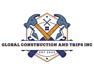 Construction Hammer Contractor logo design