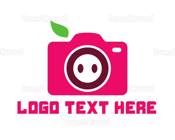 Pig Photographer Camera Logo