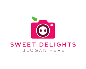 Pig Photographer Camera logo design