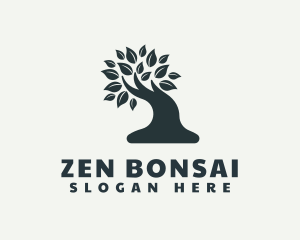 Natural Bonsai Tree logo design