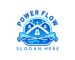 Roofing Power Washer logo design