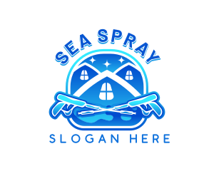 Roofing Power Washer logo design