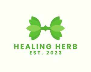 Green Herb Letter H logo design