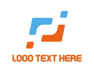 Orange & Blue Corners Logo | BrandCrowd Logo Maker