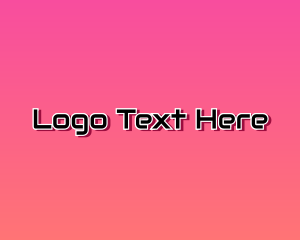 Text - Digital Modern Pink Text logo design